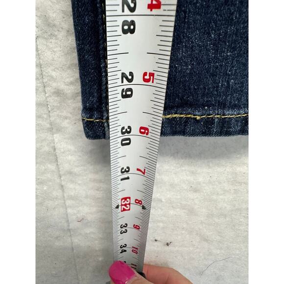 Levis 515 Jeans Women 12 M Boot Cut Mid Rise Dark Wash Denim Stretch 30x30 - Picture 8 of 10